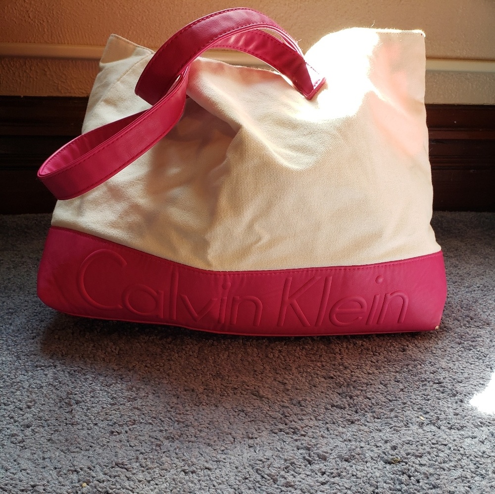 Calvin Klein hot pink tote
